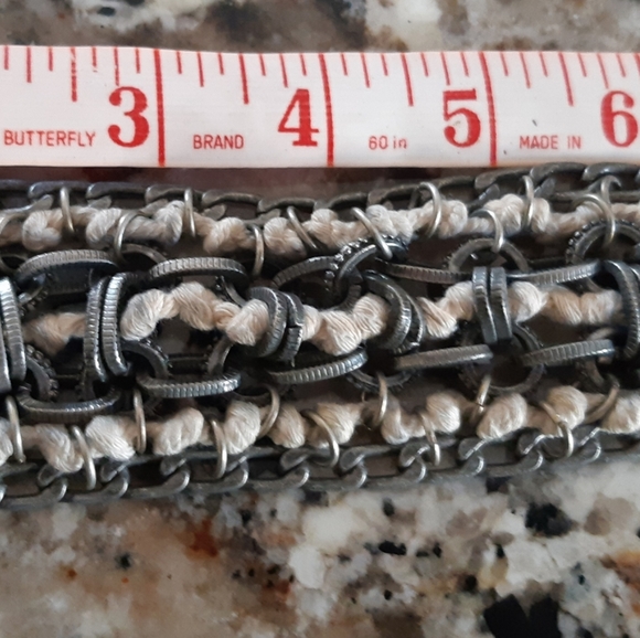 NWOT Handmade Metal & Hemp Bracelet - Picture 2 of 5